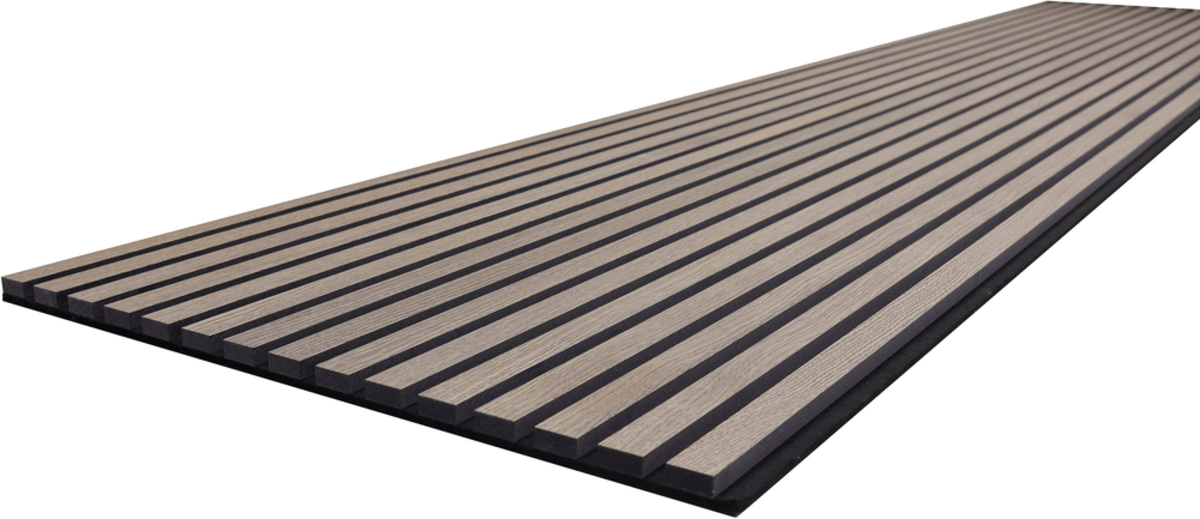 Panou Acustic MDF RF Negru, Stejar Stone Ceruit, Riflaj 4MM | Holver
